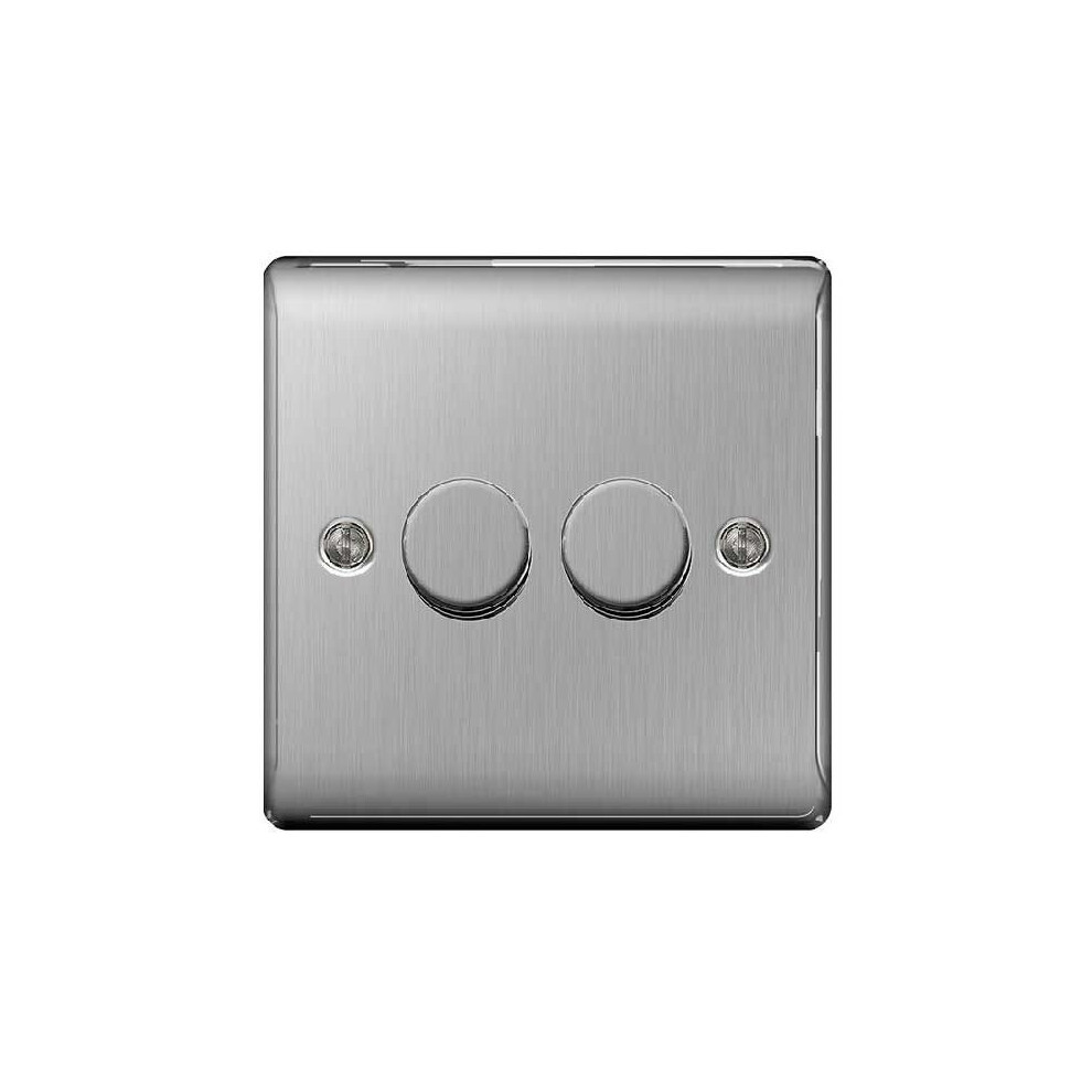 BG Electrical Nexus Metal NBS82 Double Intelligent Dimmer Switch - Image 4