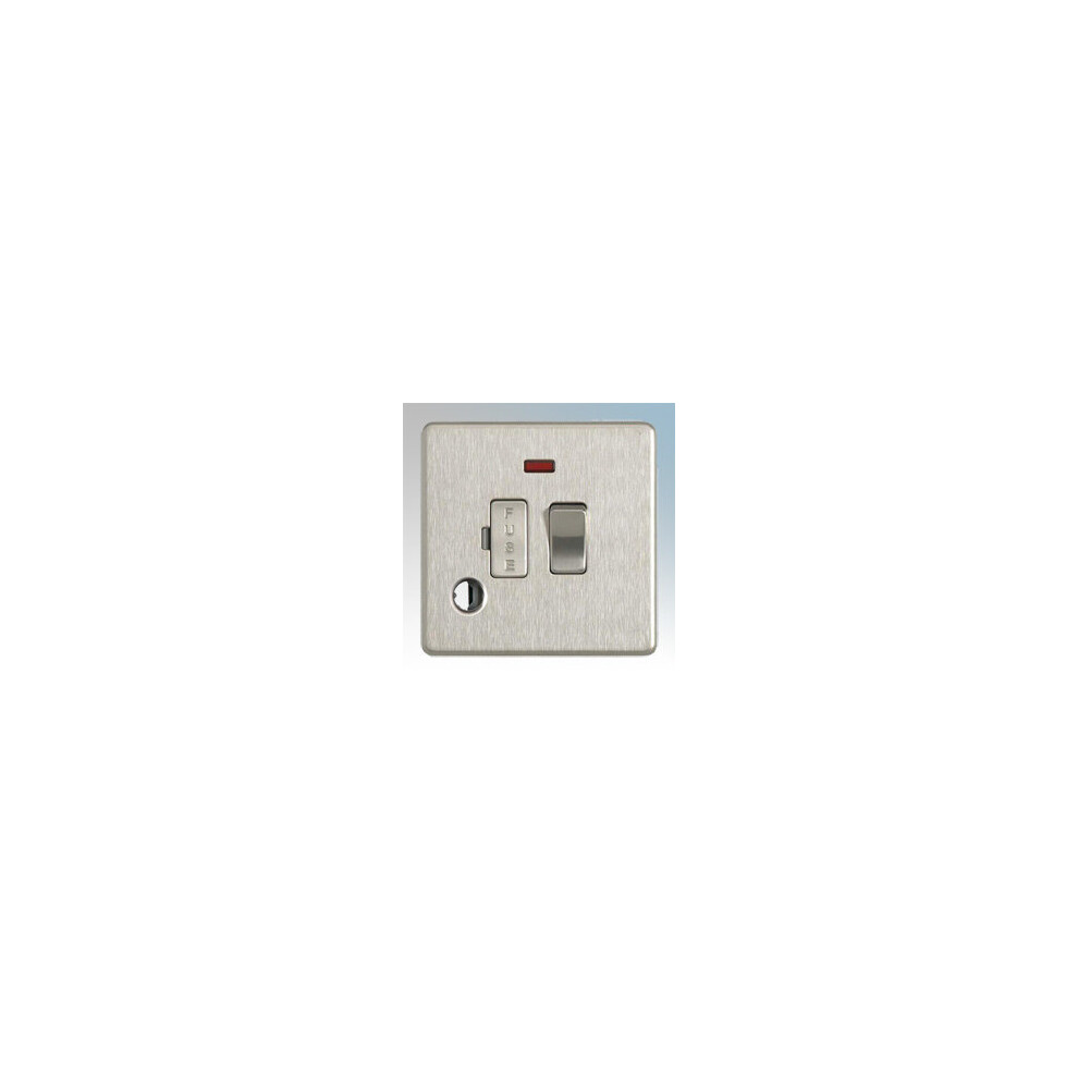 Bg Flatplate Screwless 13A Switched Fused Connection Unit With Neon & Outlet 5050765006330