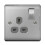 NEXUS METAL BRUSHED STEEL SINGLE SWITCHED 13A POWER SOCKET 1