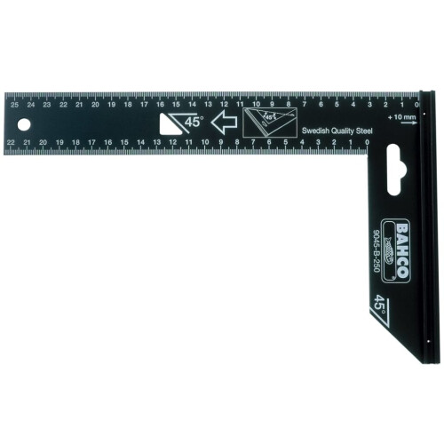 Bahco BAHCO Carpenter's Square 250 mm Black 9045-B-250