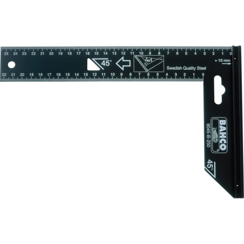 Bahco BAHCO Carpenter's Square 300 mm Black 9045-B-300