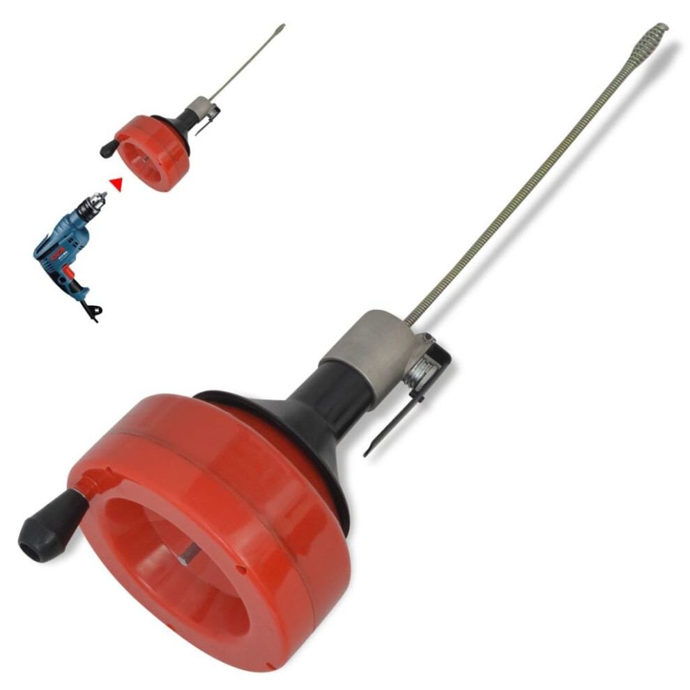 vidaXL Manually/Drill Operated Pipe Cleaning Spiral Tool Sink Unblocker 8 m