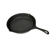 XL Bbq Grill Fry Pan Cast Iron 30cm Round Barbecue Kitchen Barbeque
