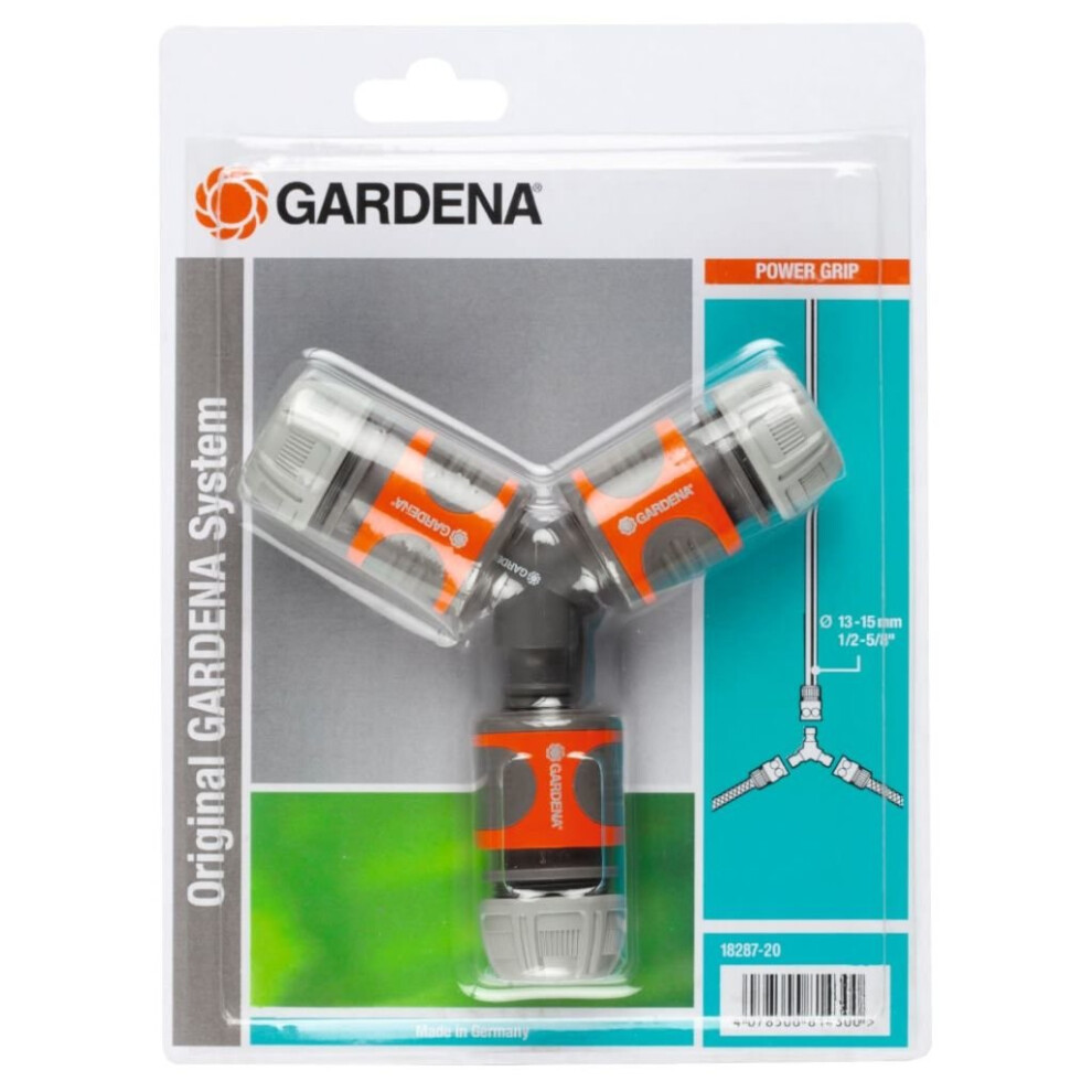 GARDENA Two Way Hose Coupling Set Y-coupler and 3 Connectors Garden 18287-20