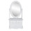 VidaXL vidaXL Vanity Makeup Table with Oval Swing Mirror MDF Home Dressing Furniture 1
