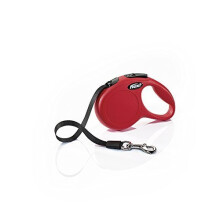 Flexi New Classic Retractable Lead Tape, Extra-small, 3m, 12kg, Red - Tape Dog - flexi tape classic dog lead retractable new red 3m xs cord leash
