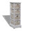 VidaXL vidaXL Wooden Storage Rack 4 Weaving Baskets White Drawer Cabint Shelving Unit 1