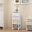VidaXL Wood Storage Cabinet Cupboard Hall Side Chest with 4 Drawers Free Standing 1