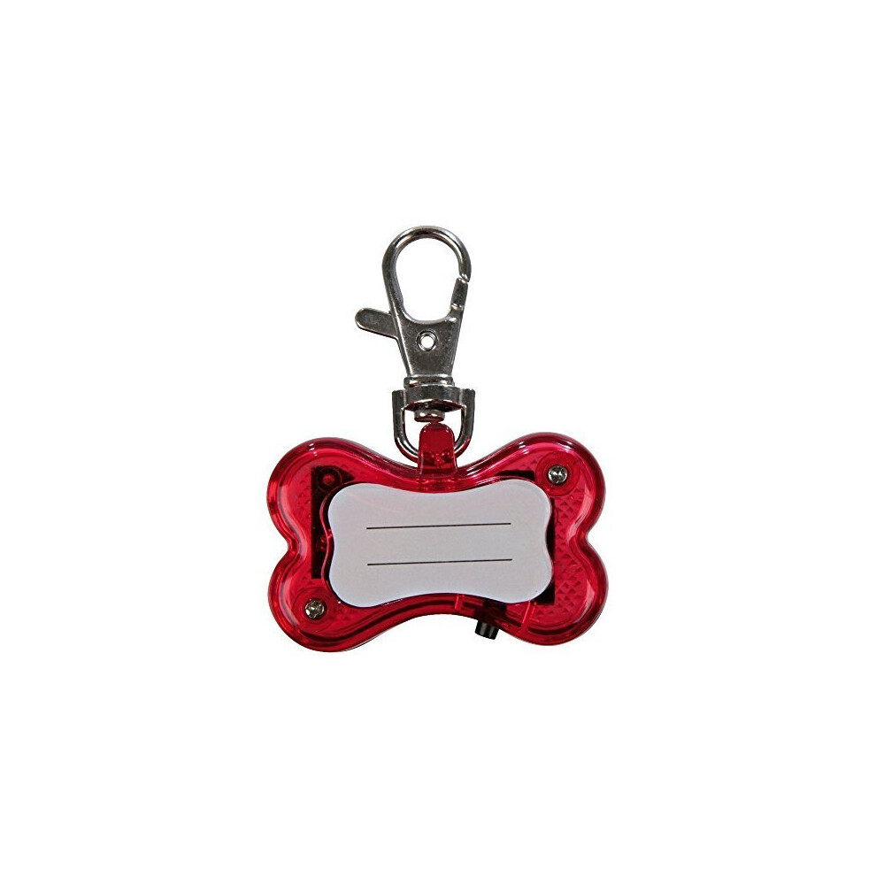 Flasher For Dogs, 4.5 Ã 3 Cm, Red - Dog Trixie Tag Dogs Night Bone Collar Light -  flasher dog red trixie tag dogs night bone collar light walking