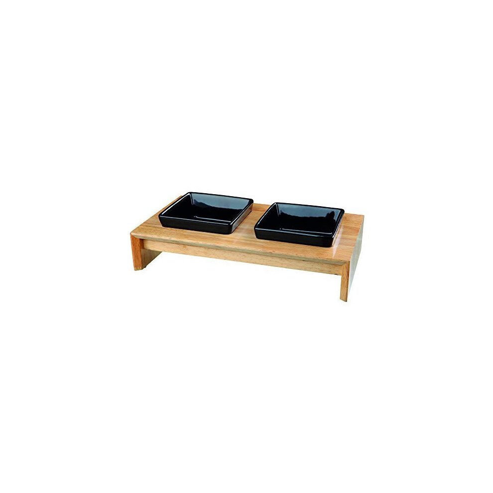 Trixie 24820 black, Wood Salad Bowl - Dog Set Bowls Ceramic Ceramic Dogs Small -  bowl dog set bowls ceramic ceramicwood dogs trixie small cat wooden