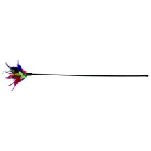 Trixie Playing Rod With Feathers, 50cm - Cat Toy Kitten Play Feathers Teaser -  rod cat toy kitten play trixie playing feathers teaser flexible 50 cm