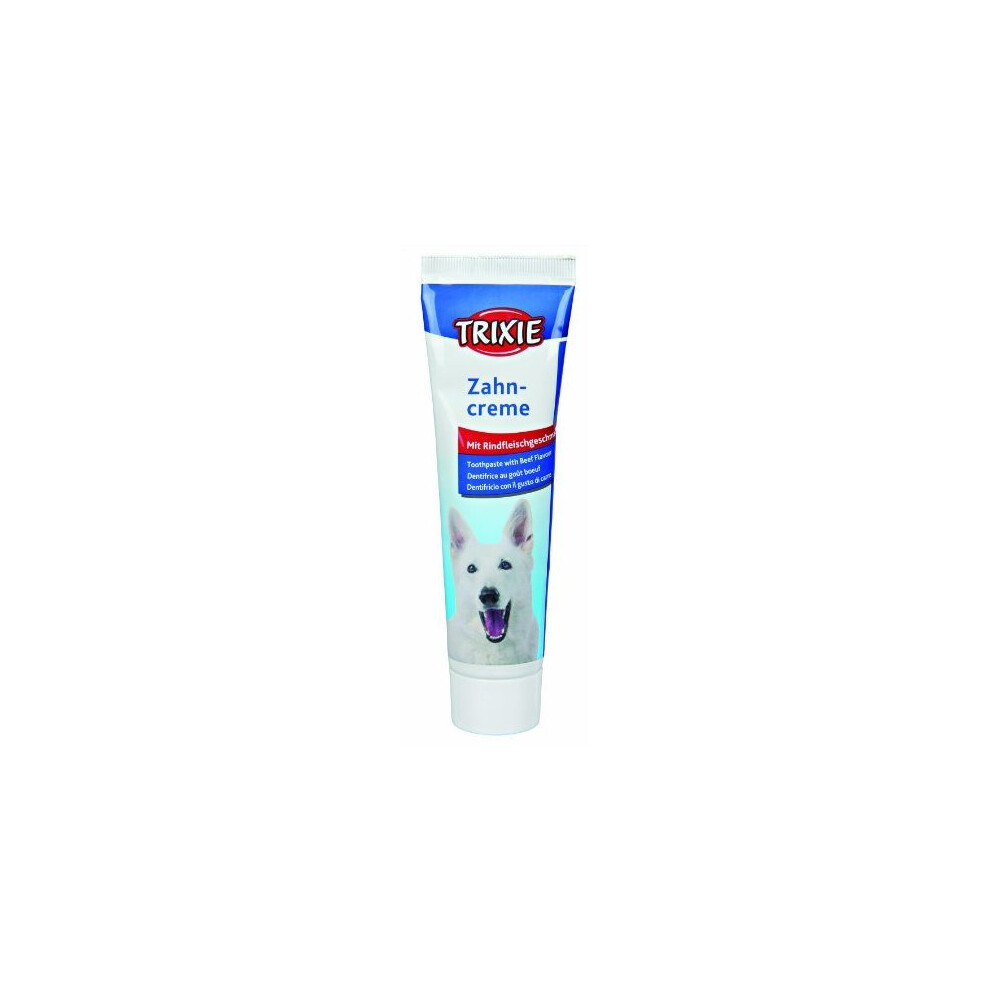 Toothpaste With Beef Flavour (helps If The Dogs Likes The Taste!) - Dog Trixie -  toothpaste beef dog trixie flavour 100g dental care new helps dogs