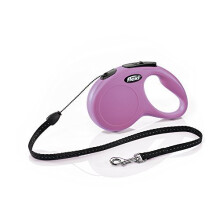 Flexi New Classic Retractable Lead Cord, Small, Pink - Dog Cord Small 5m Leash -  flexi lead dog classic cord new retractable small pink 5m leash rope