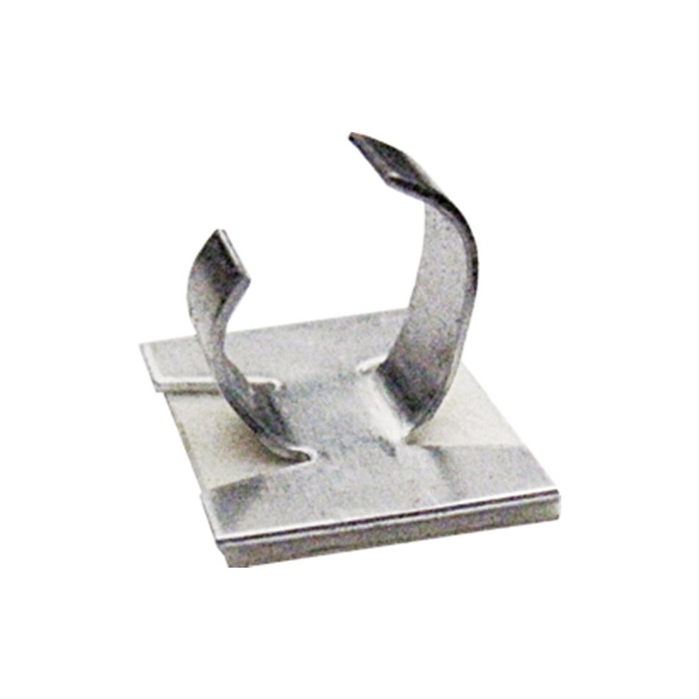 (10 Pack, 9mm) Boltstore Chassis Clips/Cable Clips/Self Adhesive Grab Wiring Wire in Aluminium