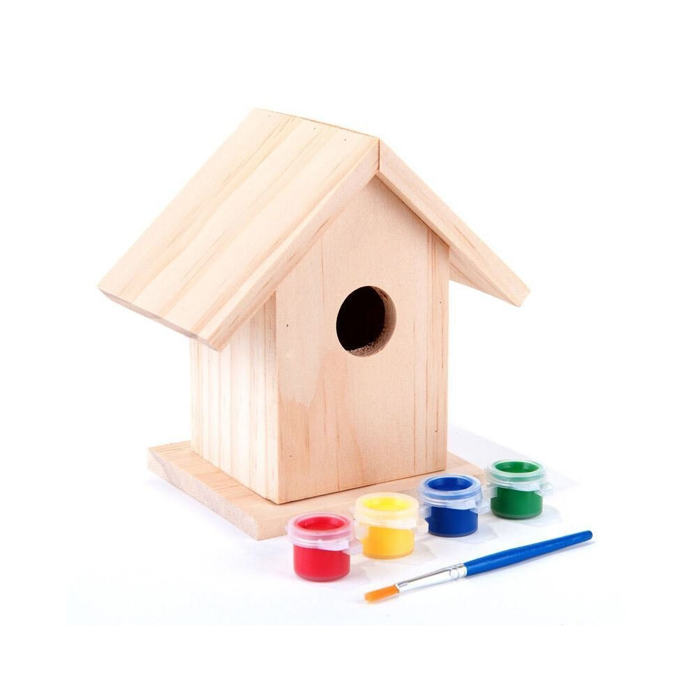 Wooden Garden Bird House Paint Your Own Art And Craft Bird House