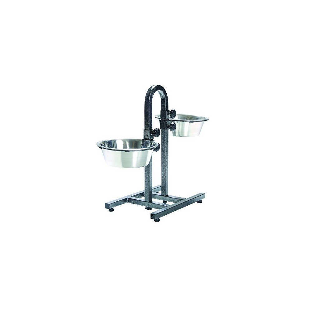 Trixie 2497 Dog Bowl Stand With Separate Height Adjustment 2 x 2.8 L / Ã 24cm - -  dog trixie height separate 2497 bowl stand 28 adjustment