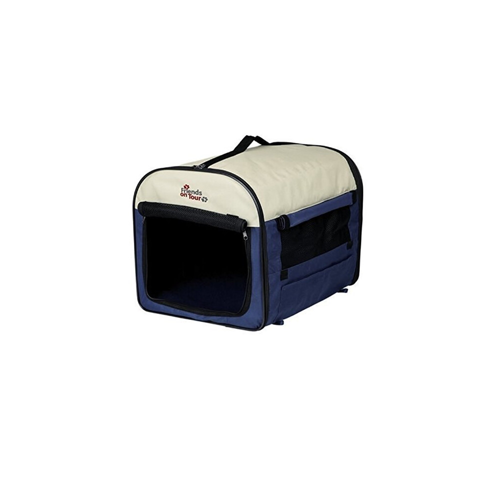 Trixie 39704 Pet Carrier 4 55 65 80cm Dark Blue / Beige - 80cm -  trixie dark blue beige 39704 pet carrier 55 65 80 cm