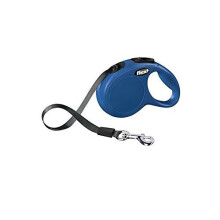 Flexi New Classic Retractable Lead Tape, Extra Small, 3m, 12kg, Blue - Tape Dog -  flexi tape classic lead dog new retractable 3m blue cord xs