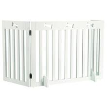 Trixie 3-parts Gate For Dog, 82-124 × 61 Cm, White - Dogs Barrier 82124cm New - trixie dogs barrier 82124 cm new