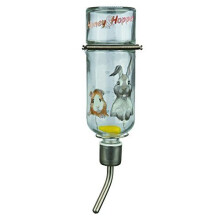 Trixie Honey And Hopper Glass Water Bottle, 250ml - Bottle 250ml Rabbit Small - glass water bottle trixie 250 ml rabbit honey hopper small animal