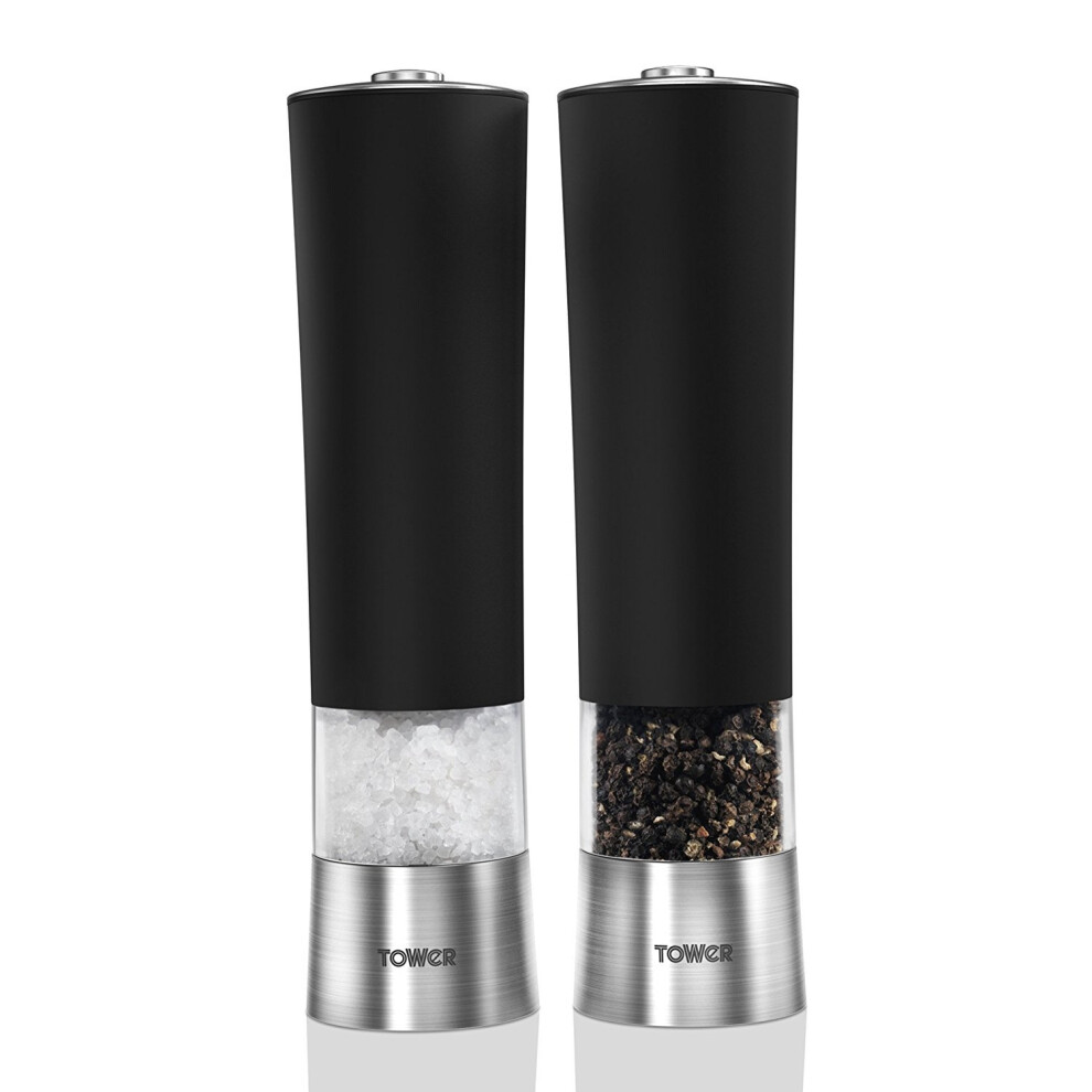 Tower T80400 Electric Salt and Pepper Mill Black