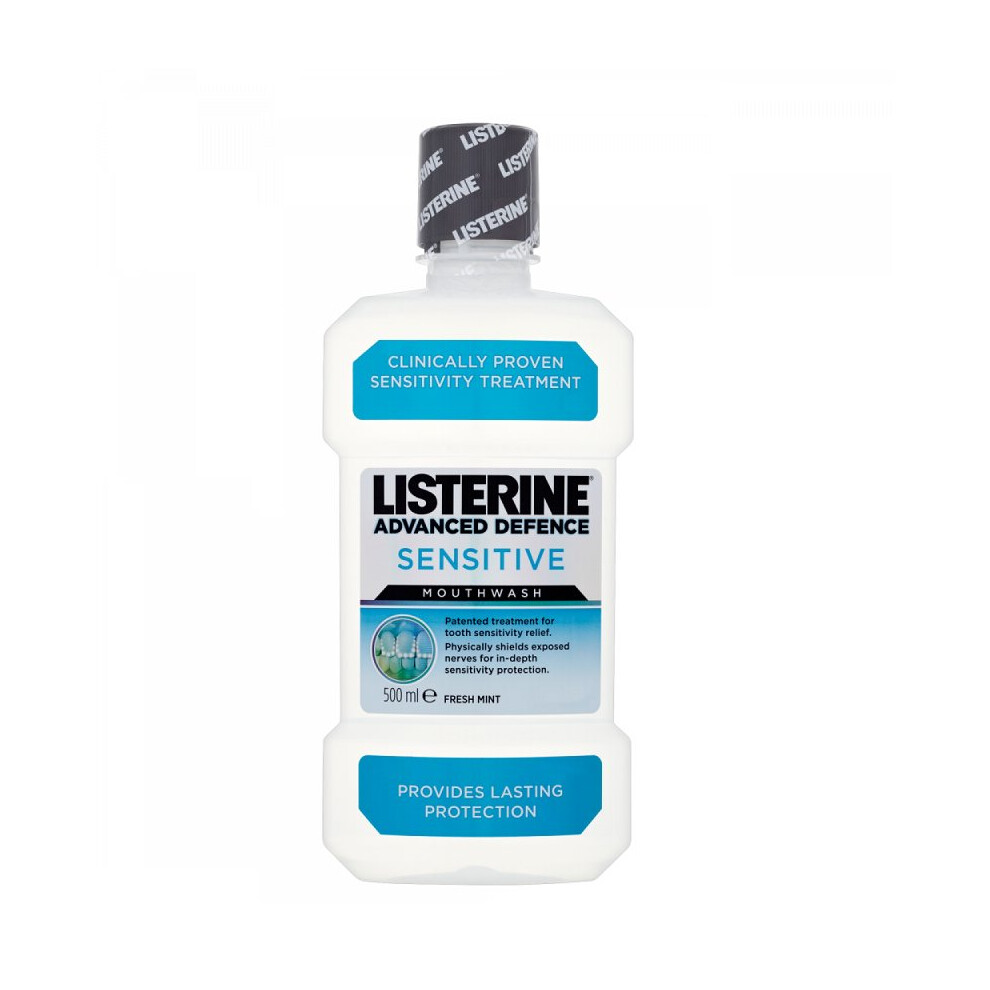 Listerine Advanced Defence Sensitive Fresh Mint Mouthwash 500Ml