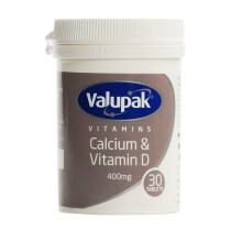 Valupak Calcium With Vitamin D 30 Tablets 400mg