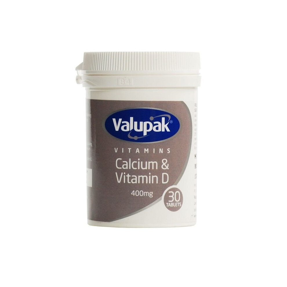 Valupak Calcium With Vitamin D 30 Tablets 400Mg