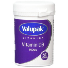 Valupak Vitamin D3 1000iu 60 Tablets