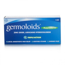 Germoloids Dual Action Suppositories Large 24 Suppositories