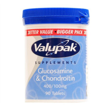 Valupak Glucosamine & Chondroitin 400/100mg - 90 Tablets