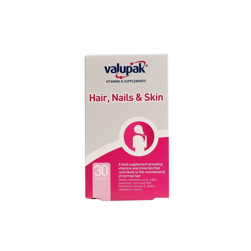 Valupack Hair, Nails and Skin Tablets 30