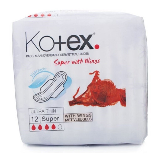 Kotex Super Ultra Thin Pads - 12 Pads