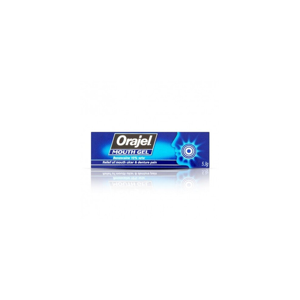 Orajel Mouth Gel Relief Of Ulcer Denture Pain 5.3G