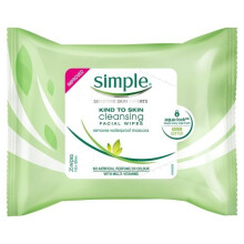 Simple Kind to Skin Cleansing Facial Wipes - 25 Wipes