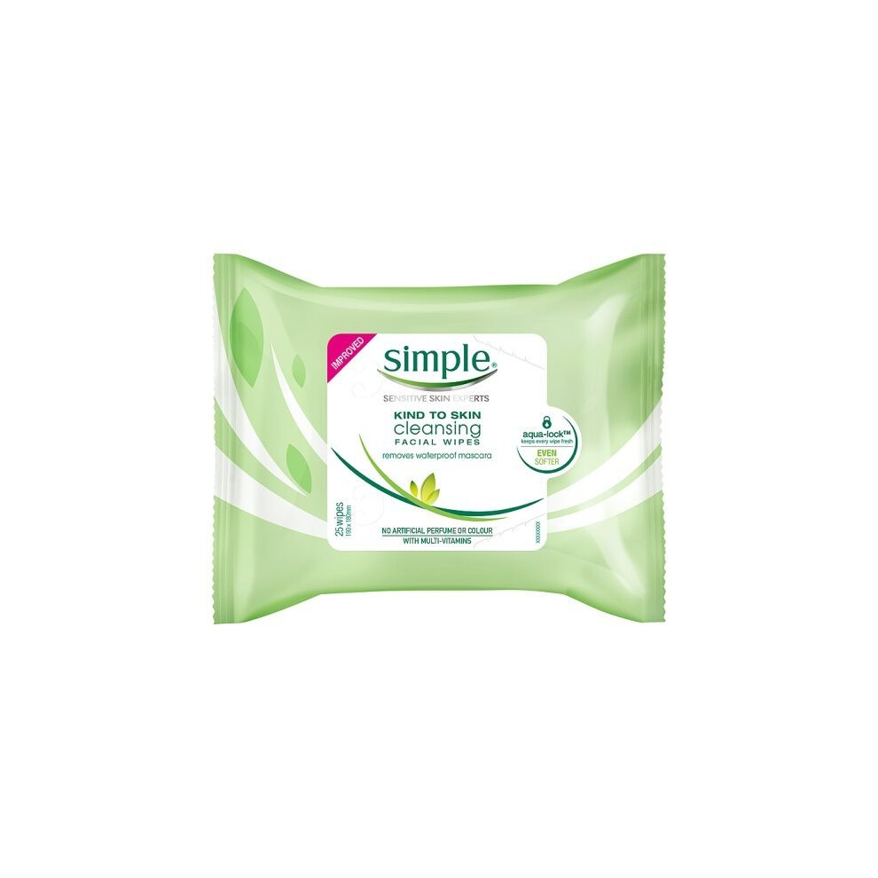 Simple Kind to Skin Cleansing Facial Wipes - 25 Wipes