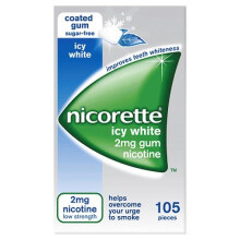 Nicorette Icy White 2mg Gum 105 Pieces
