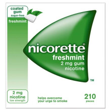 Nicorette Freshmint 2 mg žuvačky 210 kusov