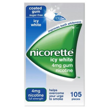 Nicorette Icy White 4mg Gum 105 Pieces
