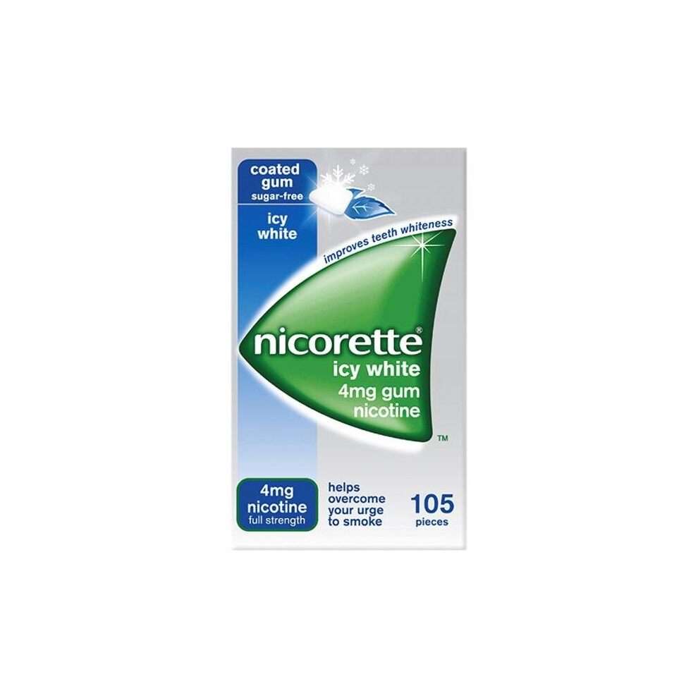 Nicorette Icy White 4mg Gum 105 Pieces