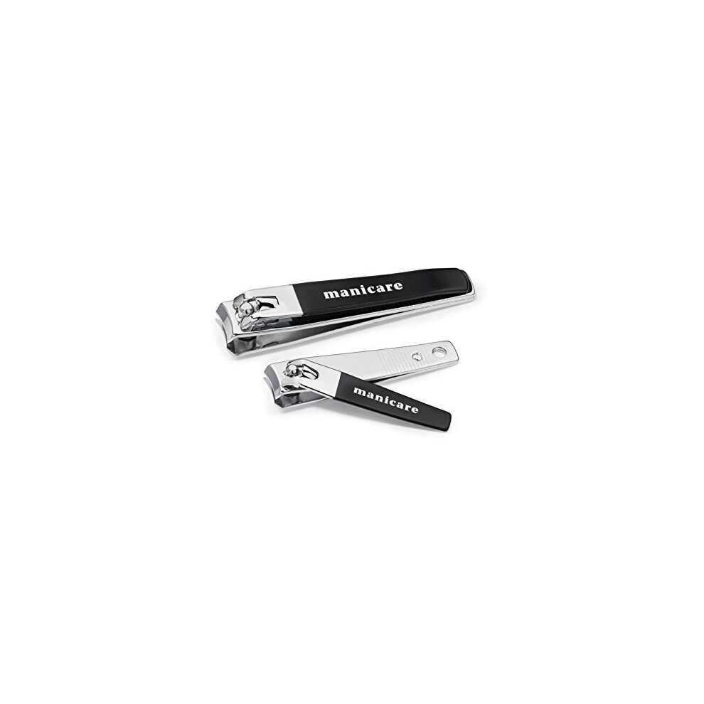 Black Manicare Nail Clippers, Duo Pack