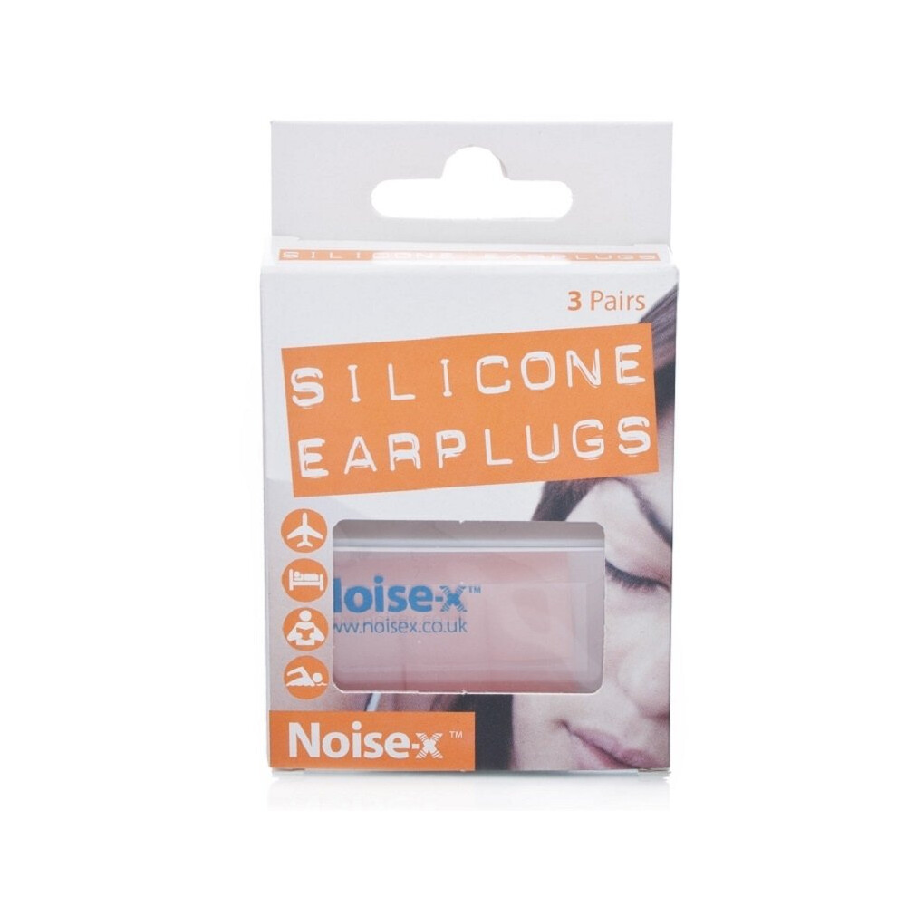 Noise-X Silicone Earplugs - 3 Pairs