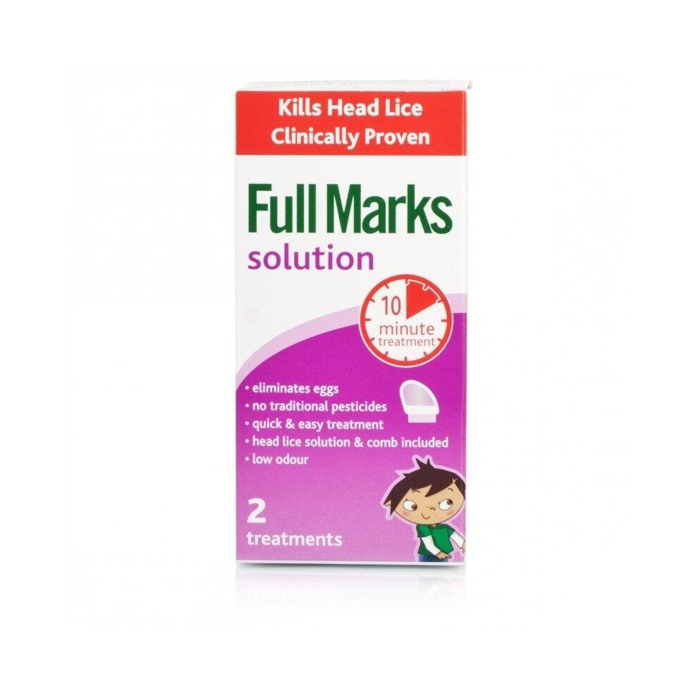 Full Marks Head Lice Solution 100ml & Comb