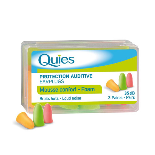 Quies Quies Foam Earplugs 3 Pairs