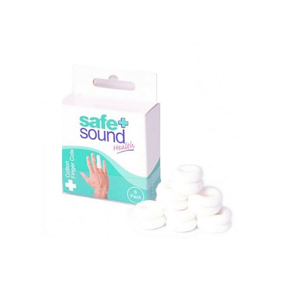 Safe & Sound Cotton Finger Cots 6s