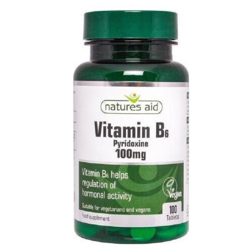 Natures Aid Natures Aid Vitamin B6 100mg 100 Tablets