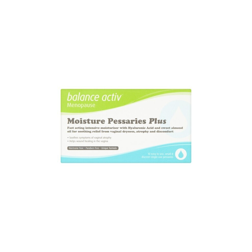 Balance Activ Moisture Pessaries Plus - 10 x 2g | Vaginal Dryness Treatment