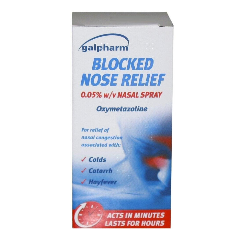 Galpharm Blocked Nose Relief Spray 15Ml