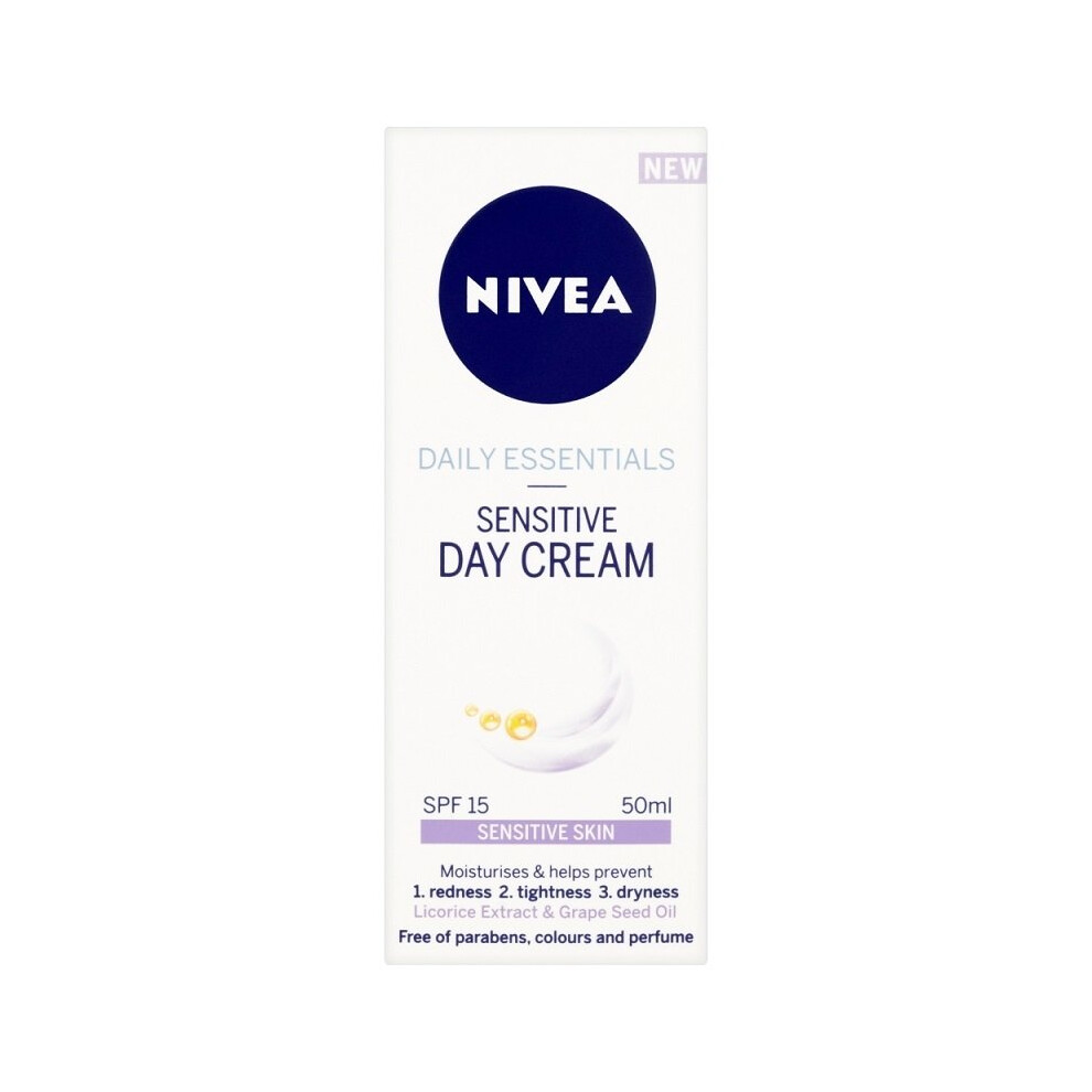 Nivea Daily Essentials Sensitive Day Cream with SPF15 50ml