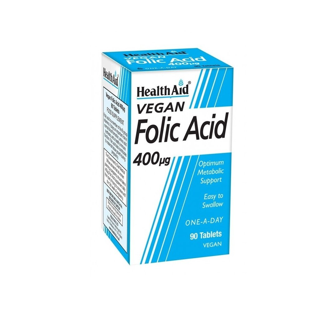 HealthAid Vegan Folic Acid 400Âµg 90 Tablets